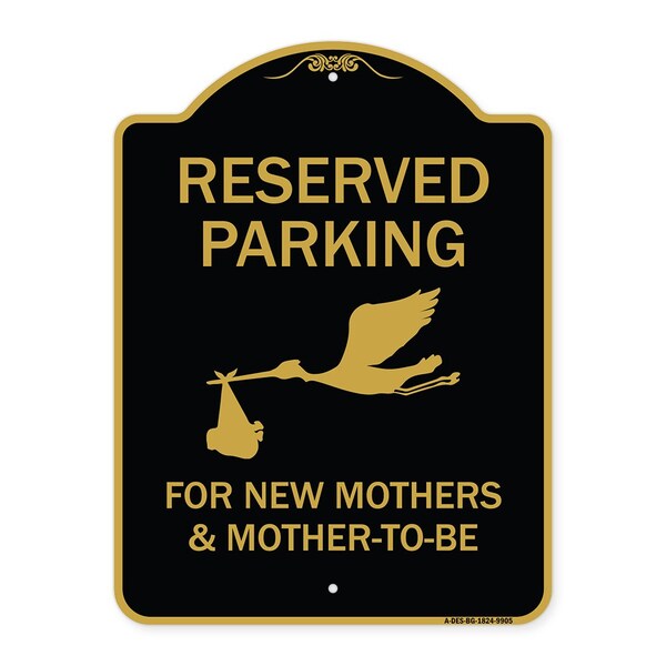 Designer Series-Reserved Parking For New Mothers & Mothers To-be, 24" x 18", BG-1824-9905